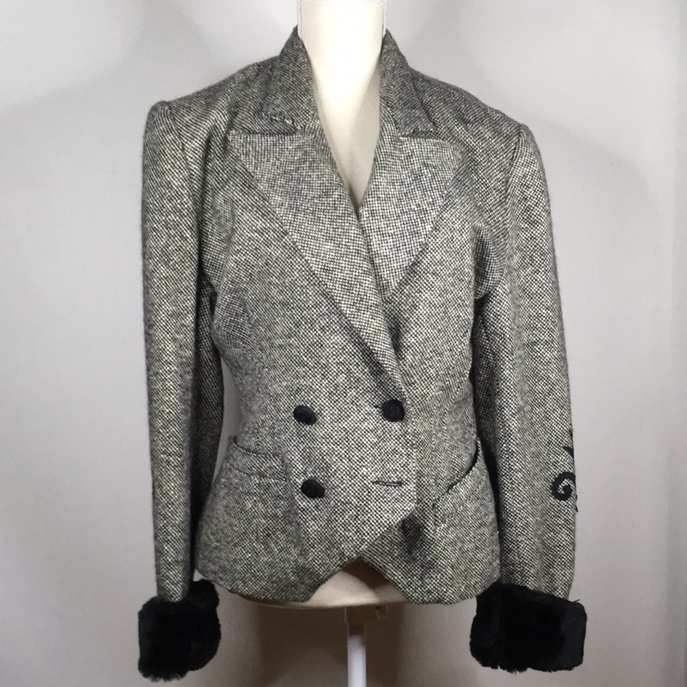 Double breasted blazer.